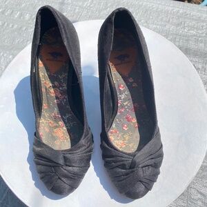 Rocket Dog Black Fabric Heel Pumps - 7.5